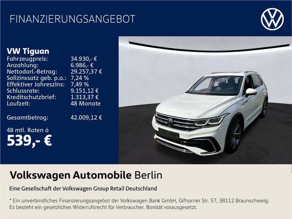 Volkswagen Tiguan 2023 г. Белый, пробег 50569 км