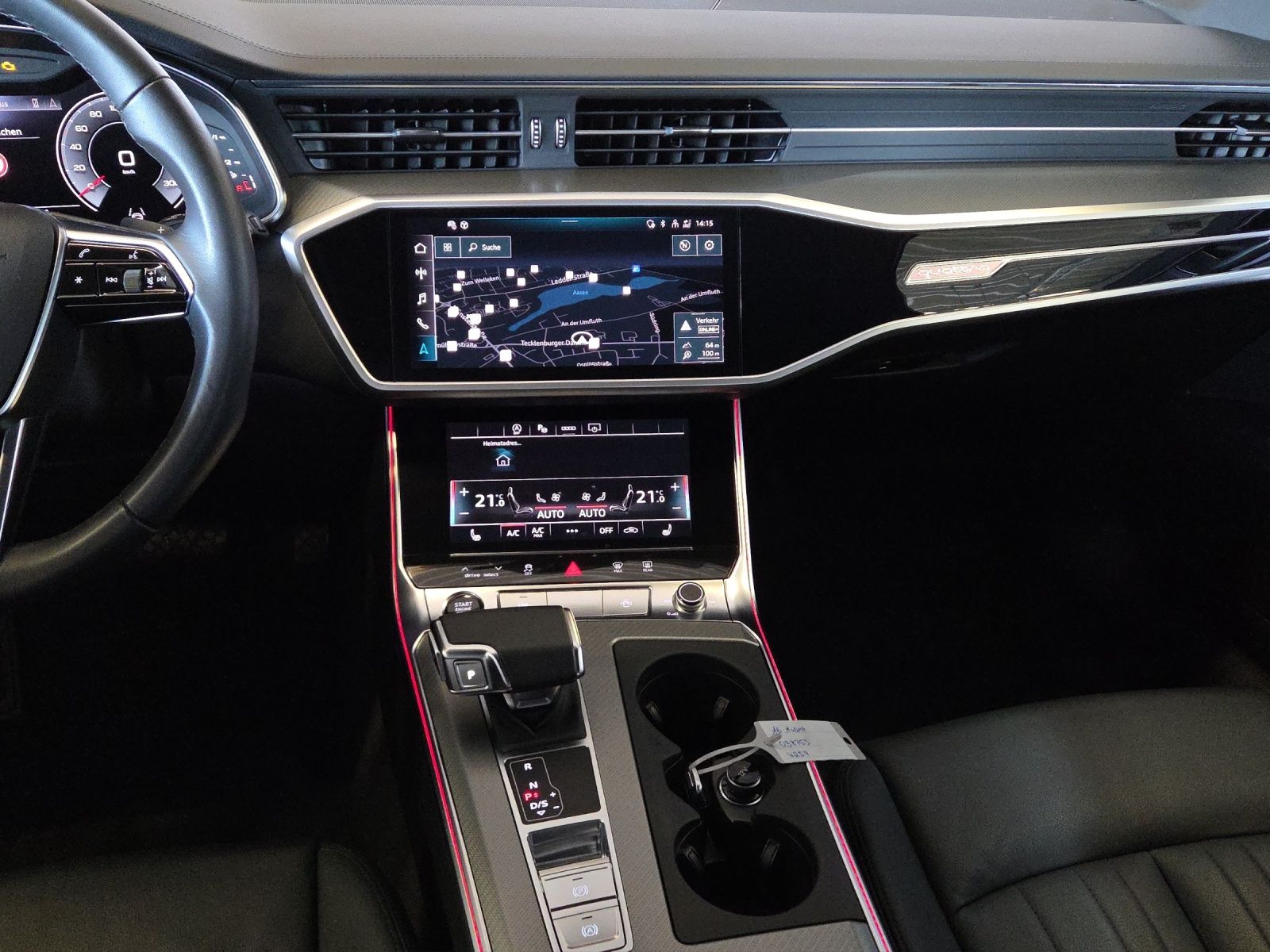 Audi A6 2023 г. Чёрный, пробег 45504 км