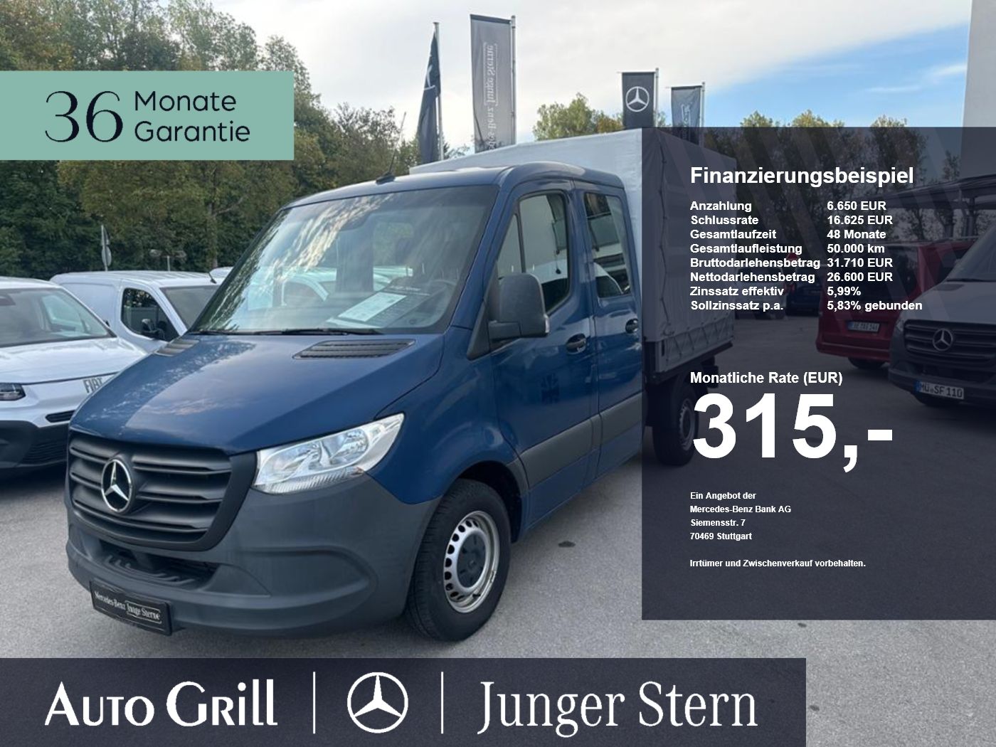 Mercedes-Benz SPRINTER 2022 г. Синий, пробег 24000 км