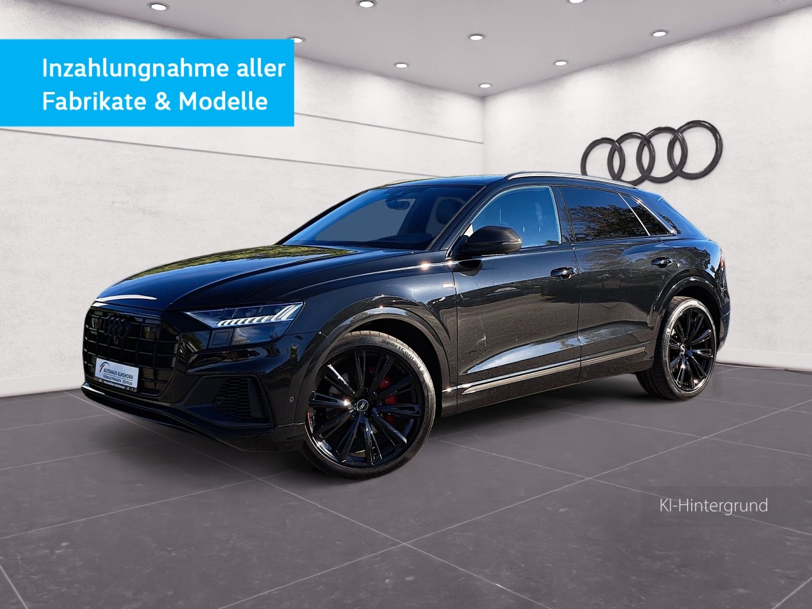 Audi Q8 2023 г. Чёрный, пробег 33050 км