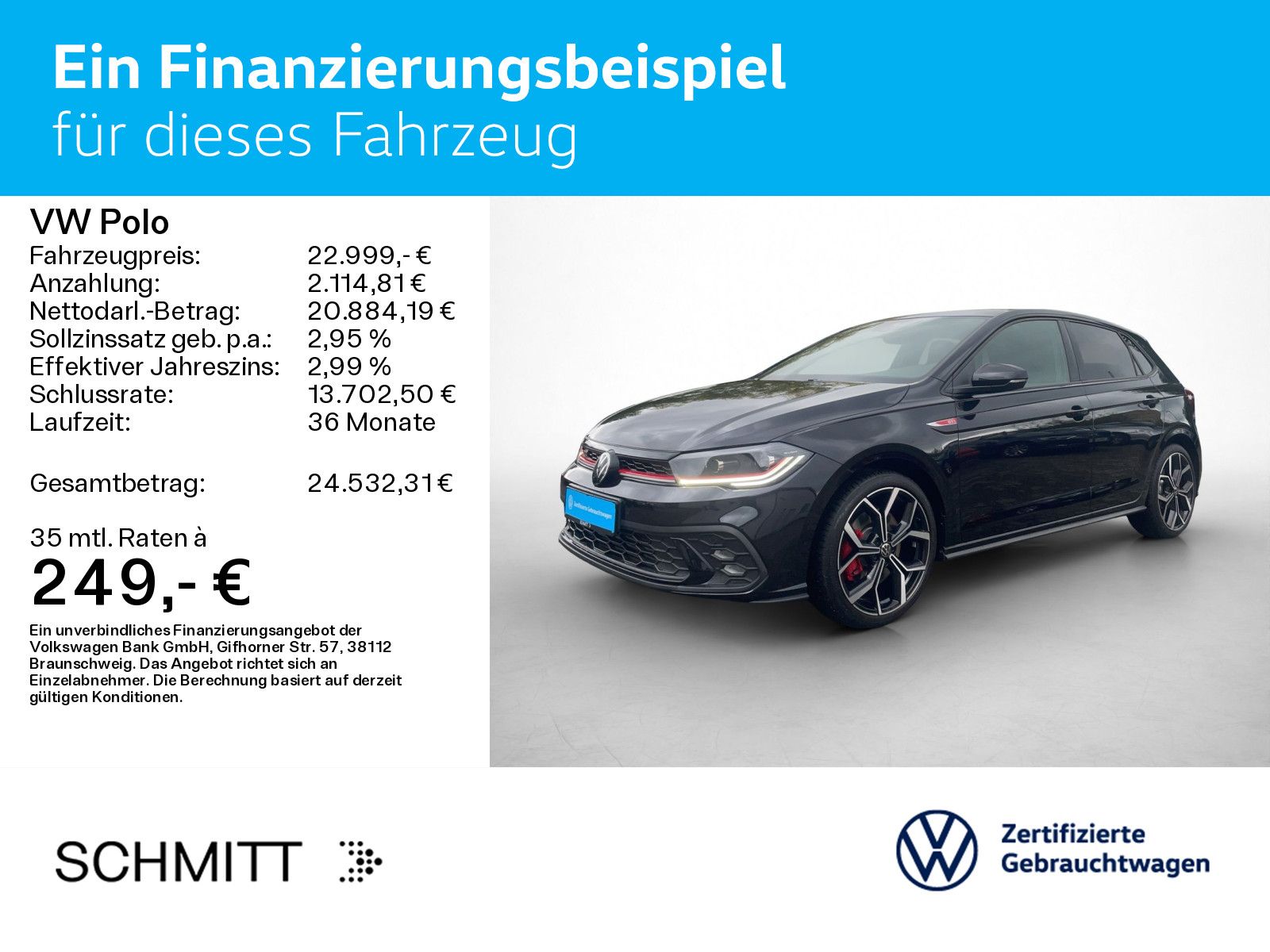 Volkswagen Polo 2022 г. Чёрный, пробег 19000 км