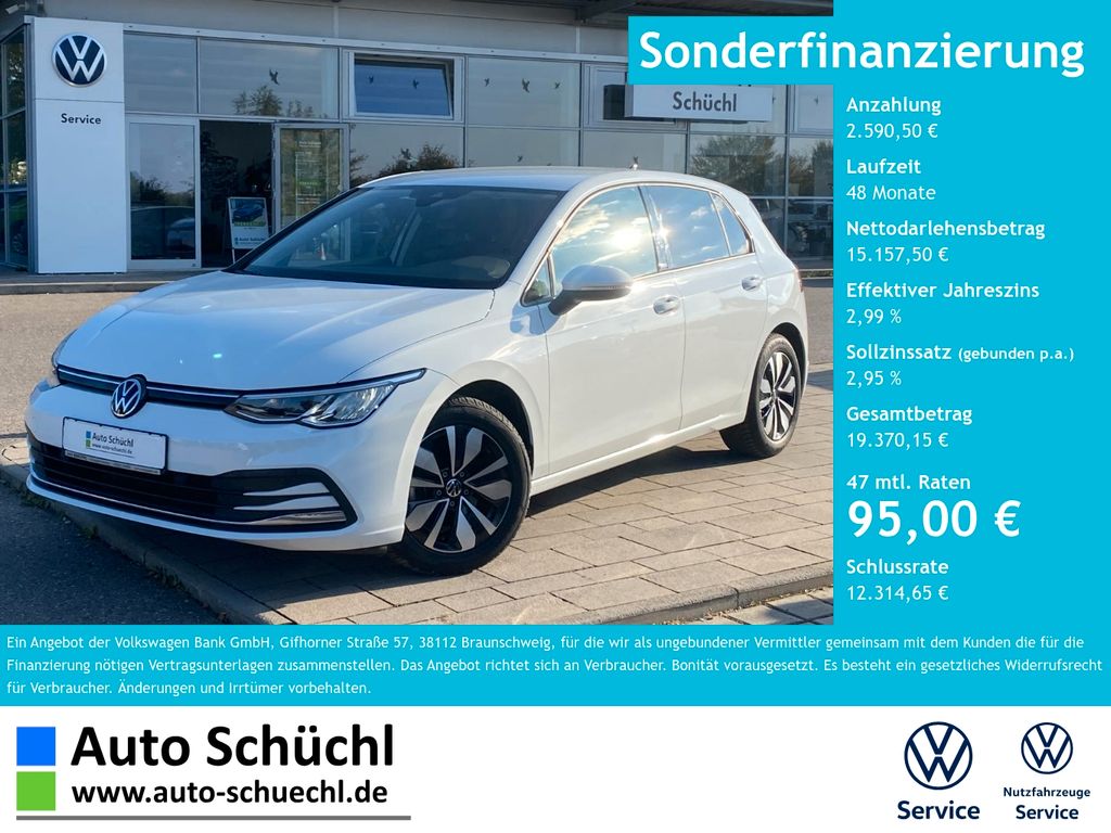 Volkswagen Golf 2023 г. Белый, пробег 46848 км