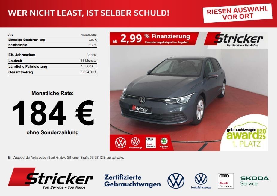 Volkswagen Golf 2023 г. Серый, пробег 49851 км