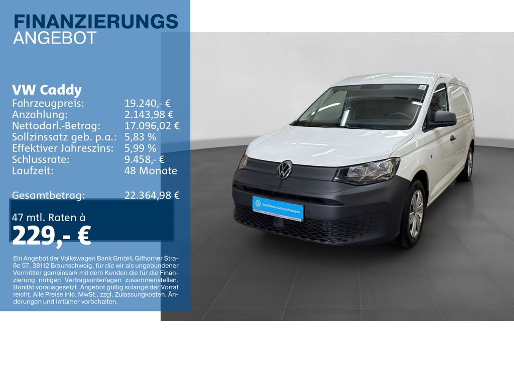 Volkswagen Caddy 2023 г. Белый, пробег 49164 км