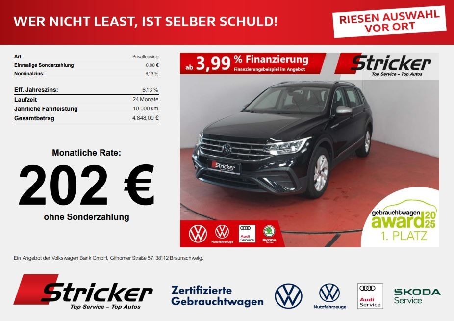 Volkswagen TIGUAN ALLSPACE 2025 г. Чёрный, пробег 35774 км
