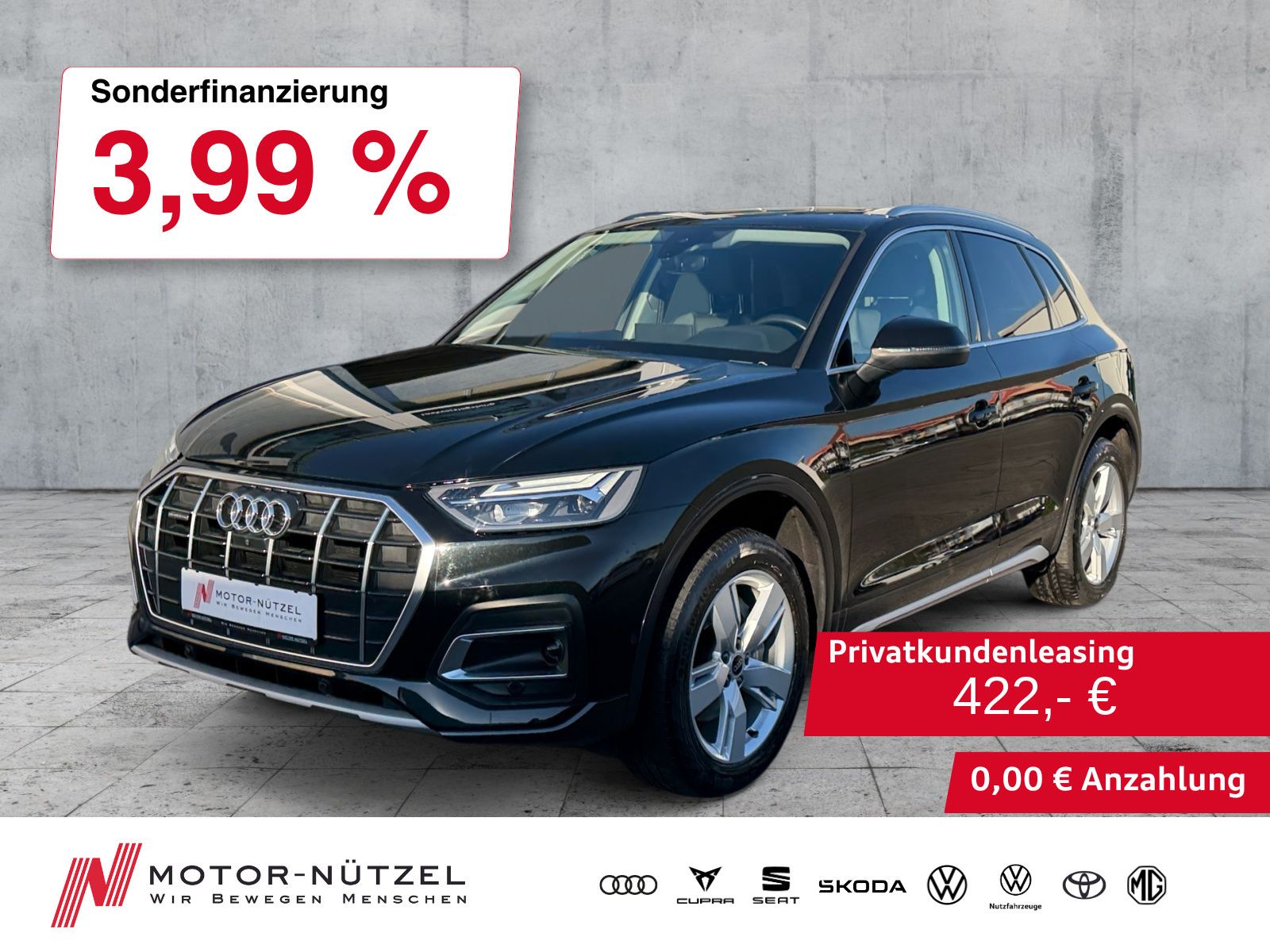 Audi Q5 2023 г. Чёрный, пробег 58776 км