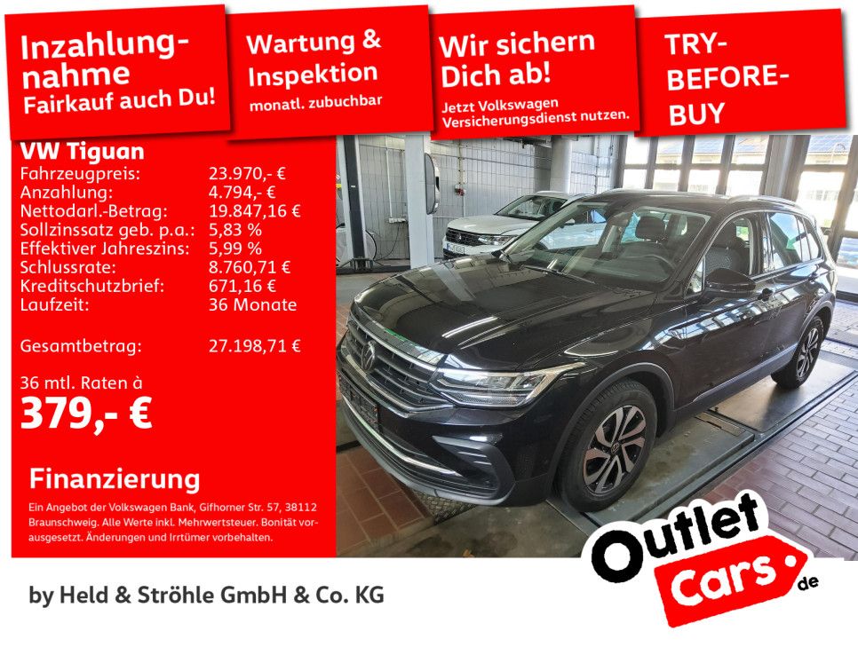 Volkswagen Tiguan 2022 г. Чёрный, пробег 56125 км