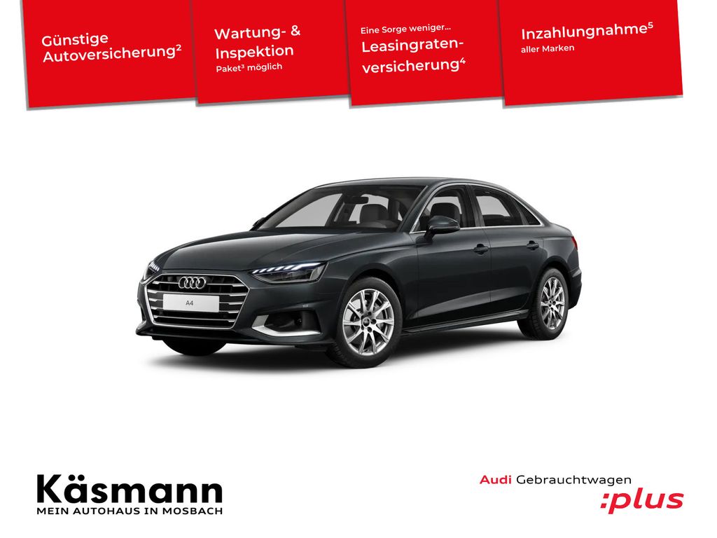 Audi A4 2022 г. Серый, пробег 53611 км