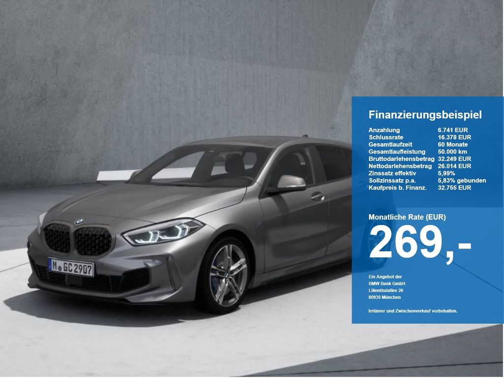 BMW M135 2023 г. Серый, пробег 37062 км
