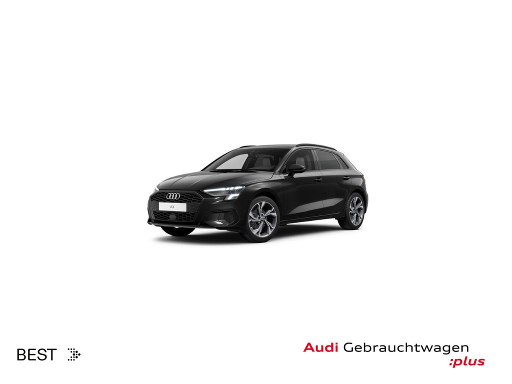 Audi A3 2023 г. Чёрный, пробег 36800 км