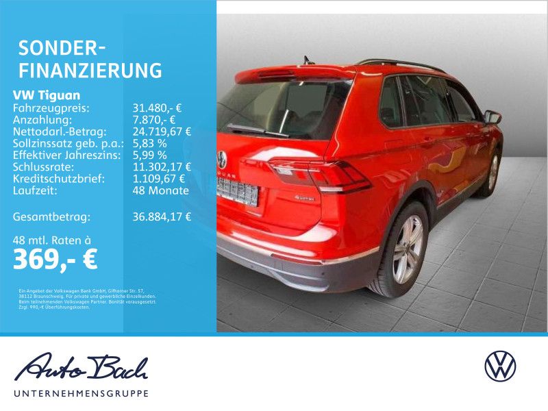 Volkswagen Tiguan 2023 г. Красный, пробег 40700 км