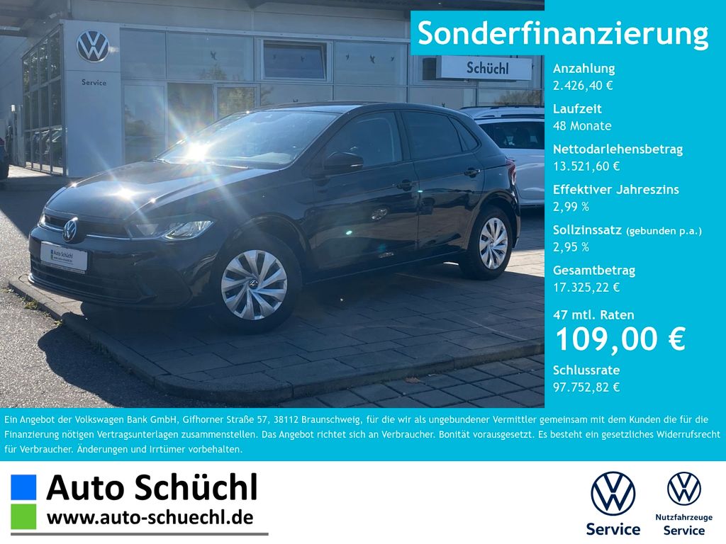 Volkswagen Polo 2023 г. Чёрный, пробег 44411 км