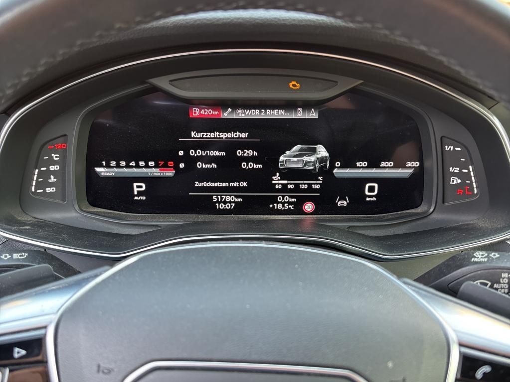 Audi A6 2023 г. Синий, пробег 51780 км