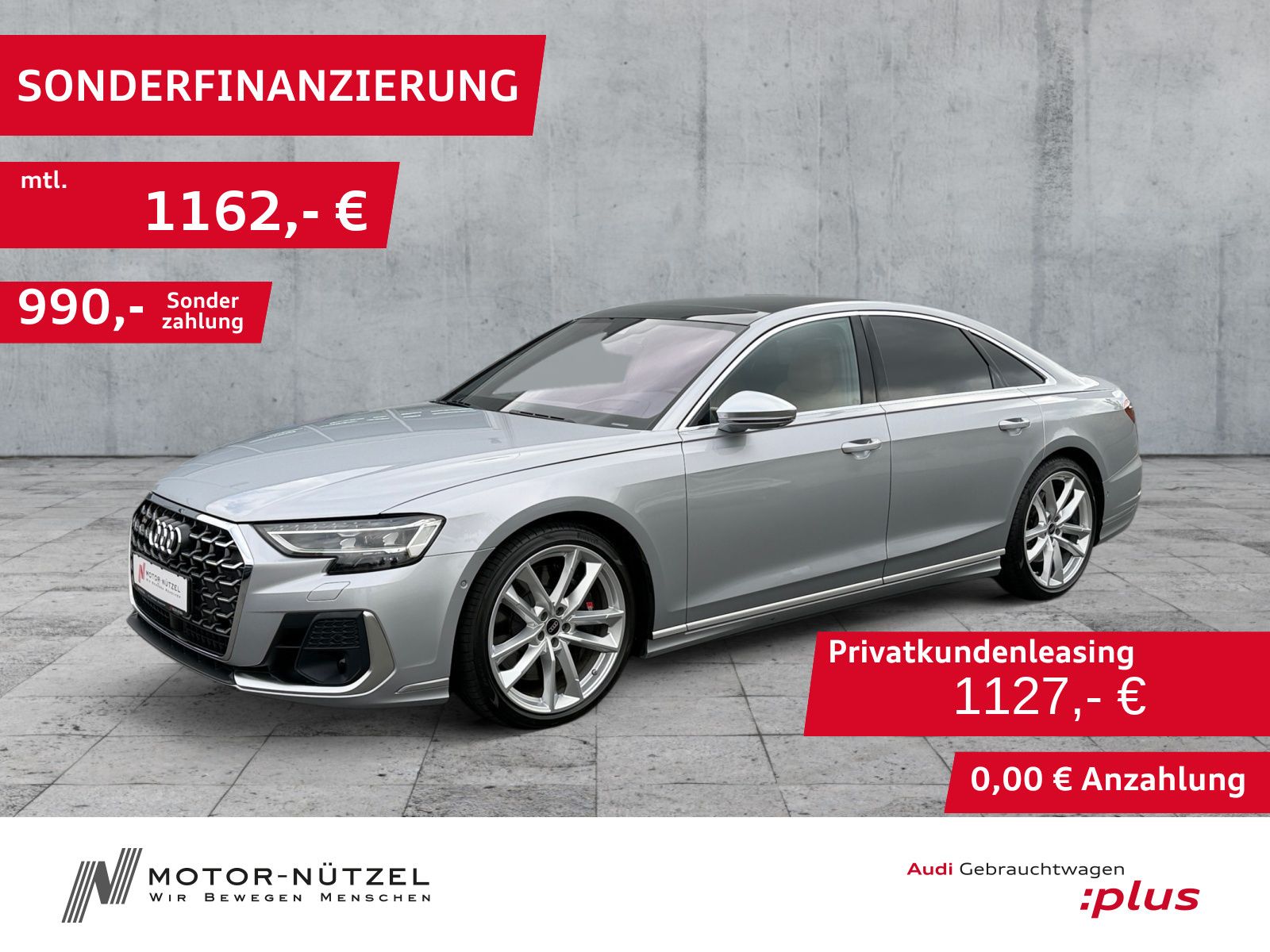 Audi S8 2022 г. Серебристый, пробег 48918 км