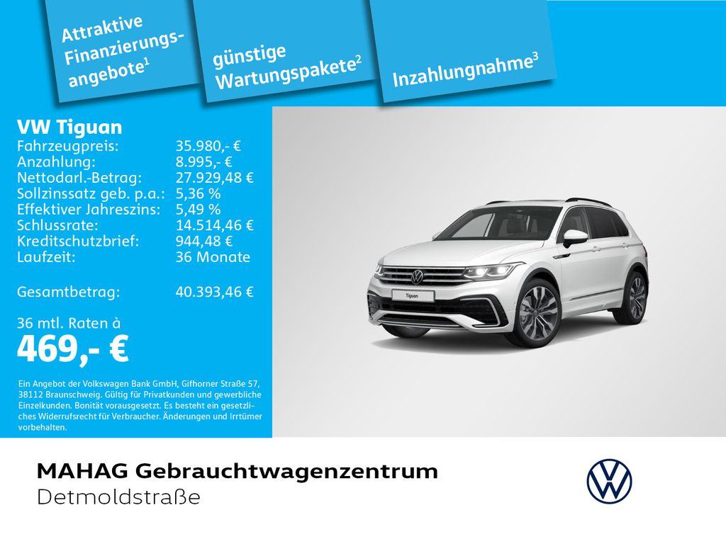 Volkswagen Tiguan 2023 г. Белый, пробег 34806 км