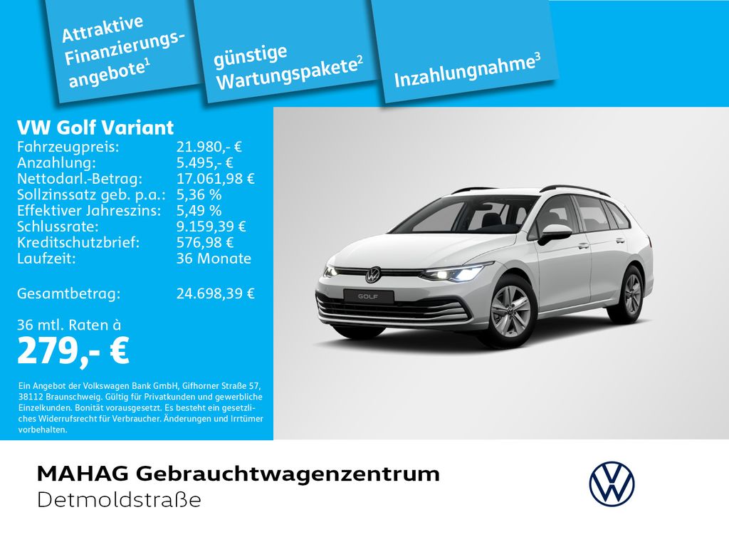 Volkswagen Golf 2023 г. Белый, пробег 18546 км