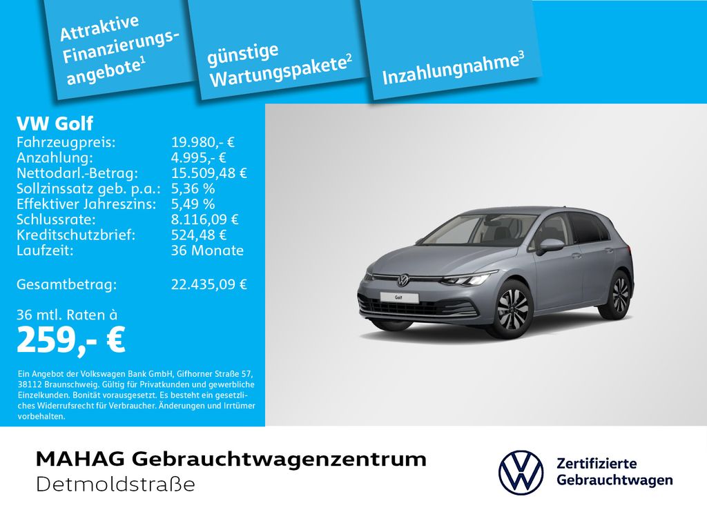 Volkswagen Golf 2023 г. Серый, пробег 15870 км