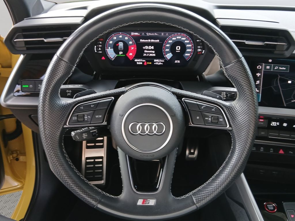 Audi S3 2023 г. Жёлтый, пробег 46895 км