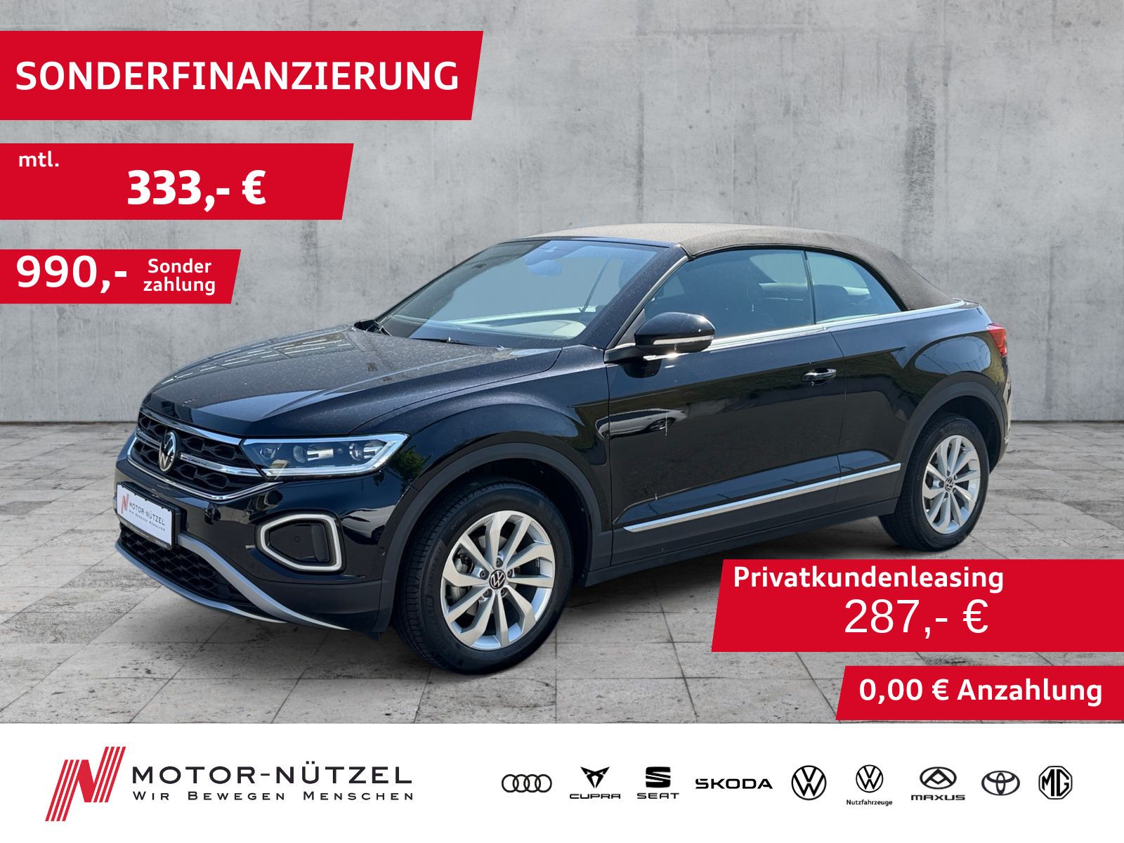 Volkswagen T-Roc 2022 г. Чёрный, пробег 9972 км