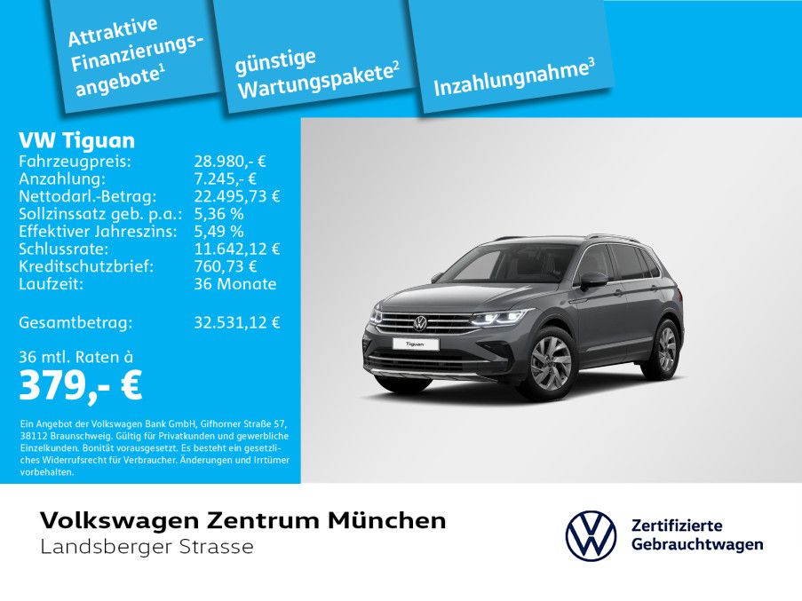 Volkswagen Tiguan 2023 г. Серый, пробег 59508 км