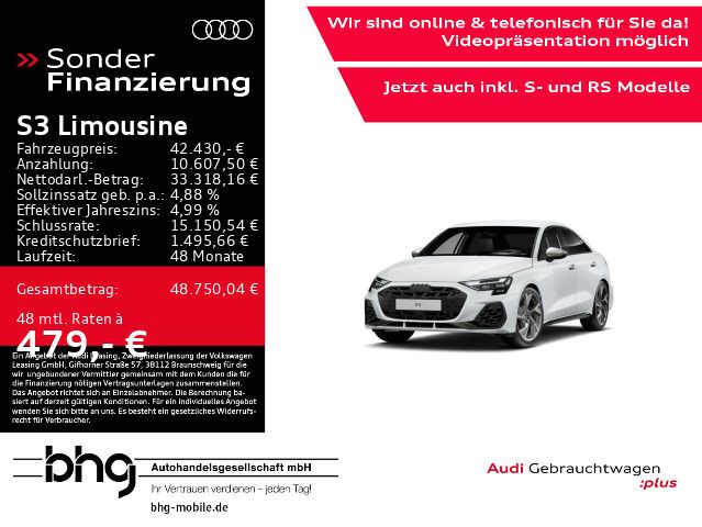 Audi S3 2024 г. Белый, пробег 42600 км