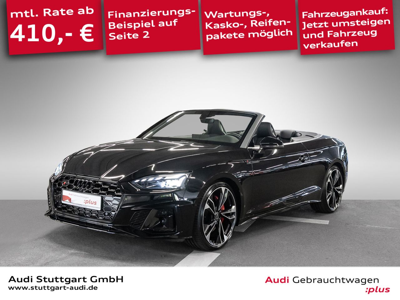 Audi S5 2023 г. Чёрный, пробег 34645 км