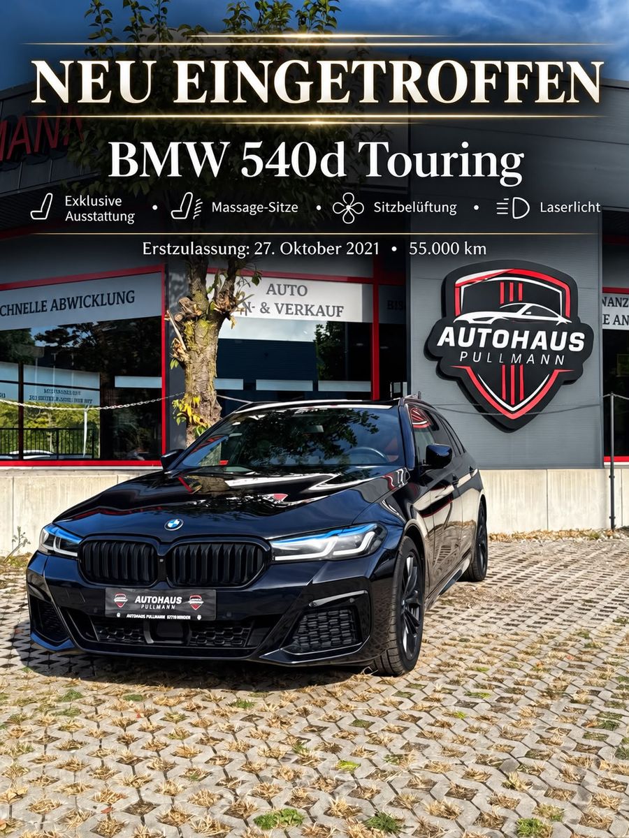 BMW 540 2021 г. Чёрный, пробег 55560 км