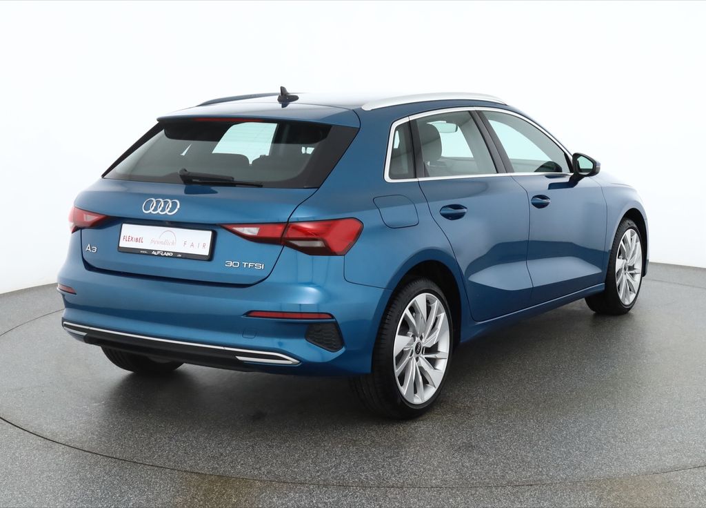 Audi A3 2022 г. Синий, пробег 45450 км