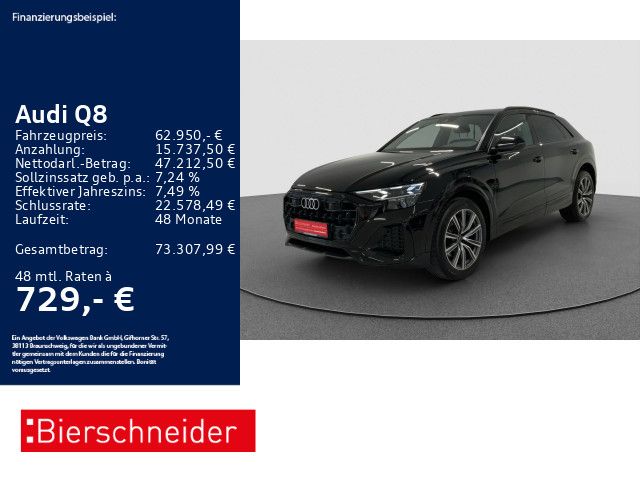 Audi Q8 2024 г. Чёрный, пробег 54822 км