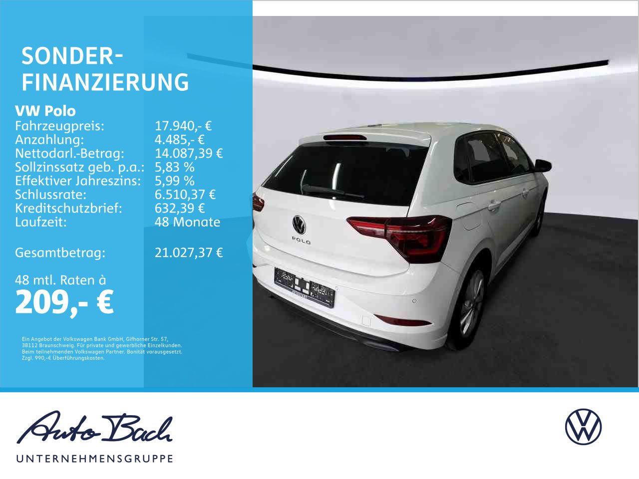 Volkswagen Polo 2023 г. Белый, пробег 29930 км