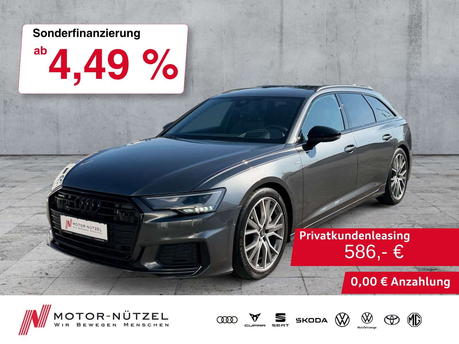 Audi A6 2022 г. Серый, пробег 53431 км