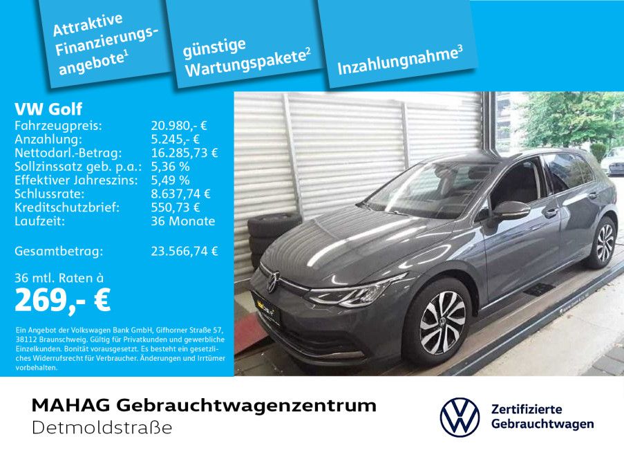 Volkswagen Golf 2022 г. Серый, пробег 52650 км