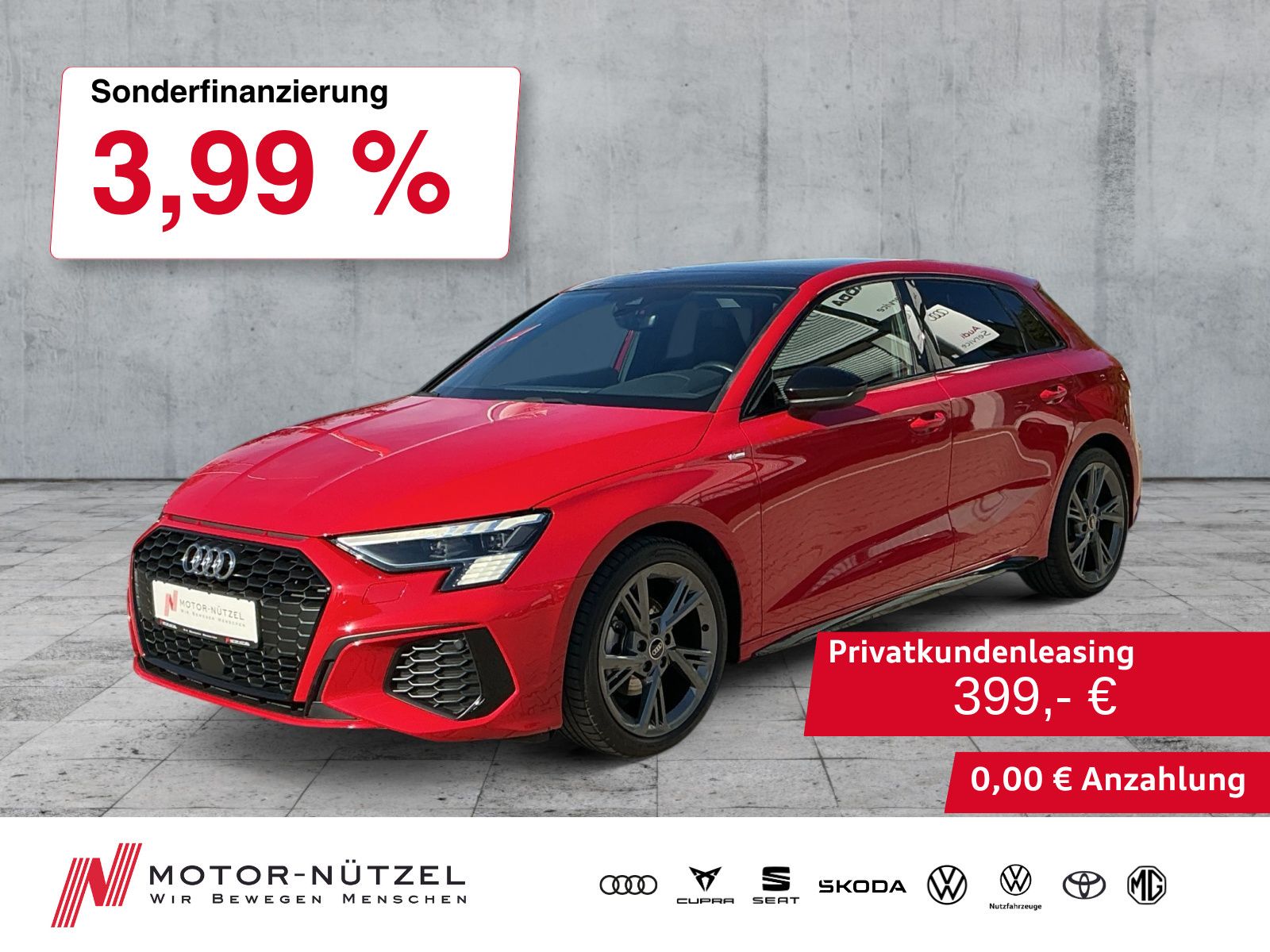 Audi A3 2022 г. Красный, пробег 57223 км