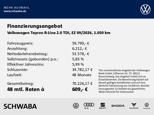 Volkswagen Tayron 2026 г. Зелёный, пробег 1050 км