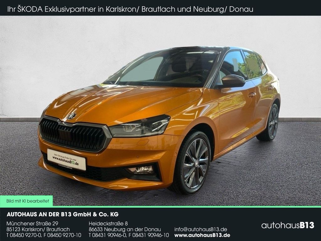 Skoda Fabia 2022 г. Оранжевый, пробег 37900 км