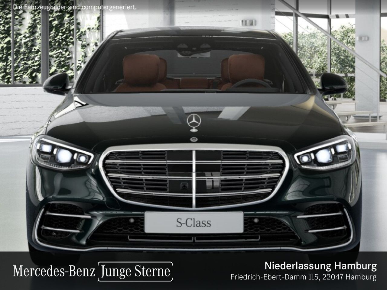Mercedes-Benz S 580 2023 г. Зелёный, пробег 47491 км