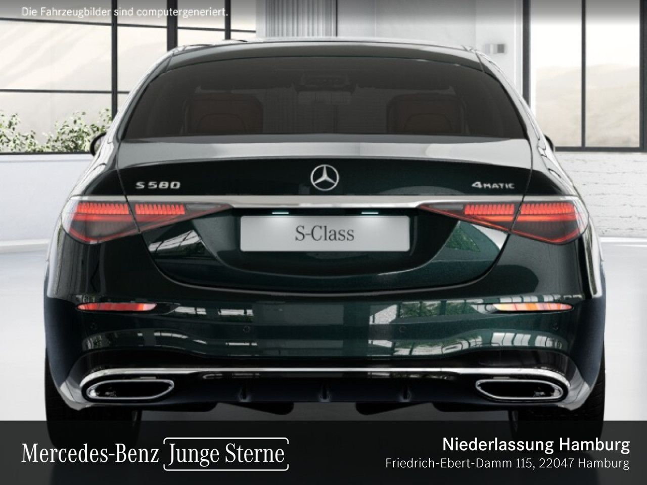 Mercedes-Benz S 580 2023 г. Зелёный, пробег 47491 км