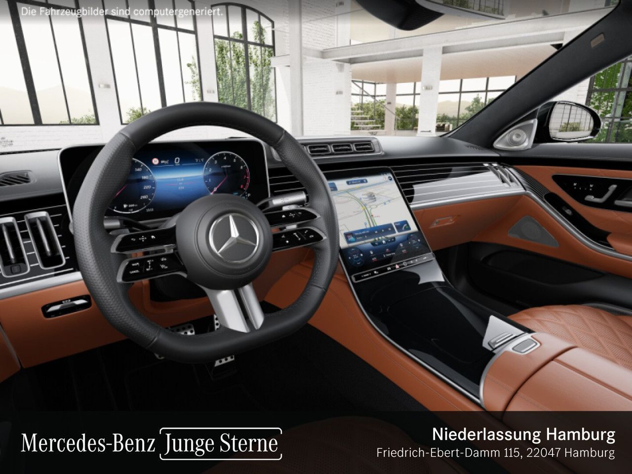 Mercedes-Benz S 580 2023 г. Зелёный, пробег 47491 км