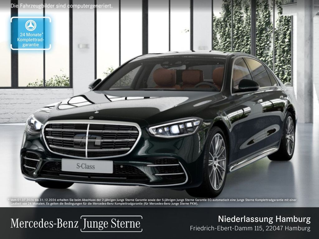 Mercedes-Benz S 580 2023 г. Зелёный, пробег 47491 км