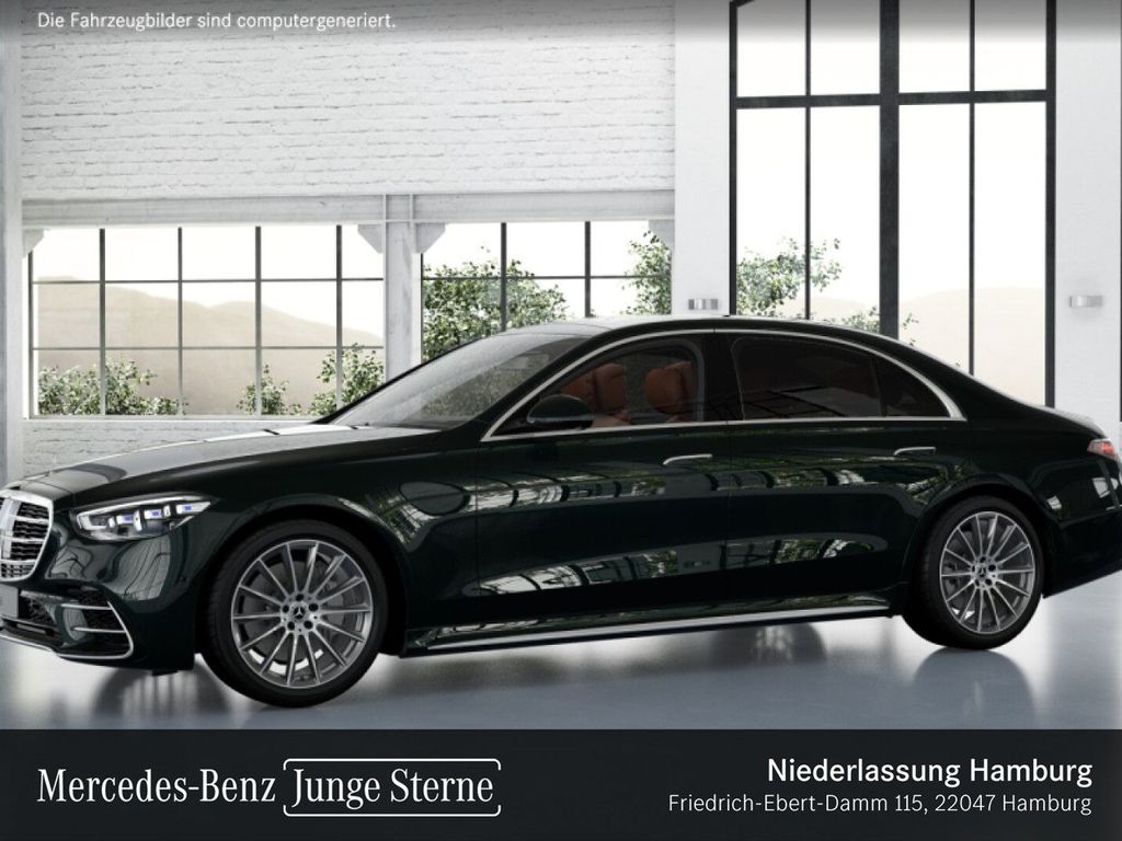Mercedes-Benz S 580 2023 г. Зелёный, пробег 47491 км