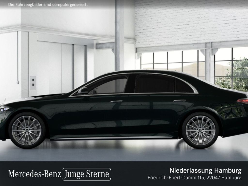 Mercedes-Benz S 580 2023 г. Зелёный, пробег 47491 км