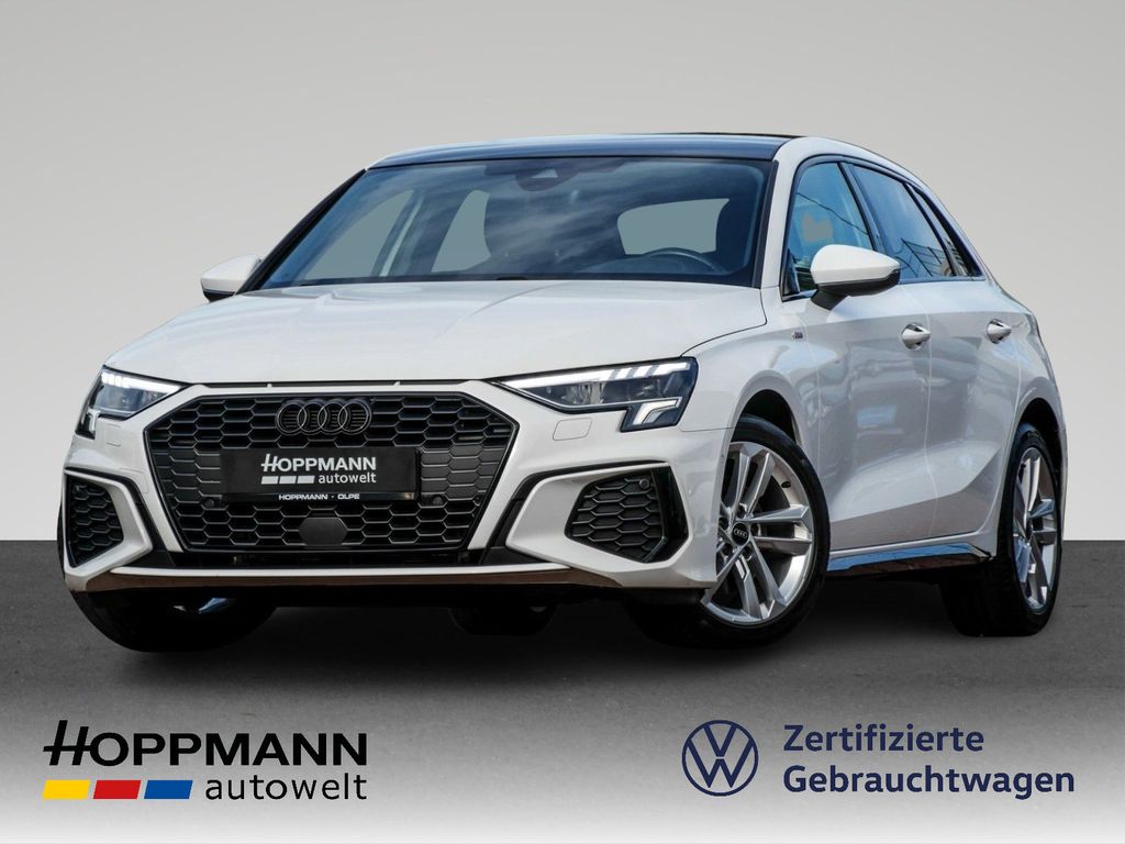 Audi A3 2023 г. Белый, пробег 45700 км