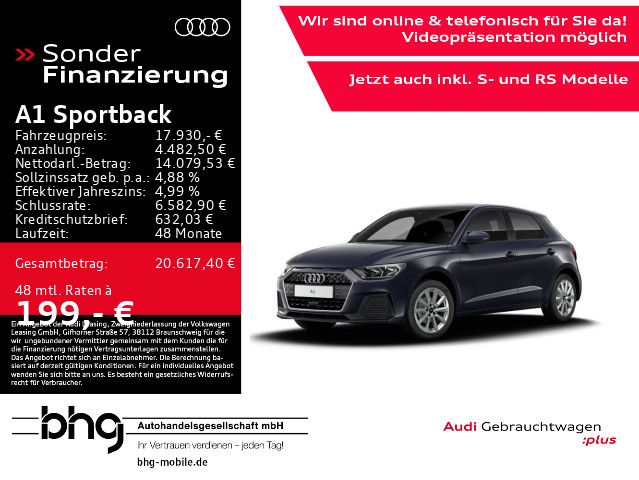 Audi A1 2021 г. Синий, пробег 44751 км