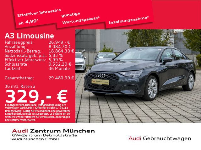 Audi A3 2023 г. Зелёный, пробег 24402 км