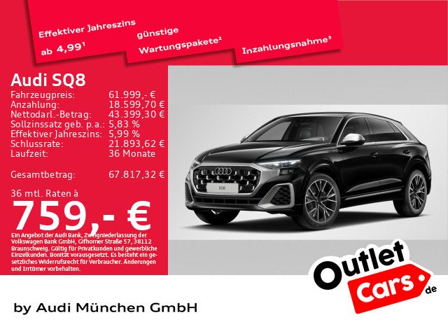 Audi SQ8 2025 г. Чёрный, пробег 17428 км