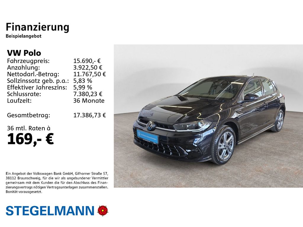 Volkswagen Polo 2022 г. Чёрный, пробег 46422 км