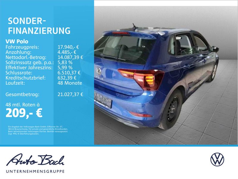 Volkswagen Polo 2023 г. Синий, пробег 25820 км