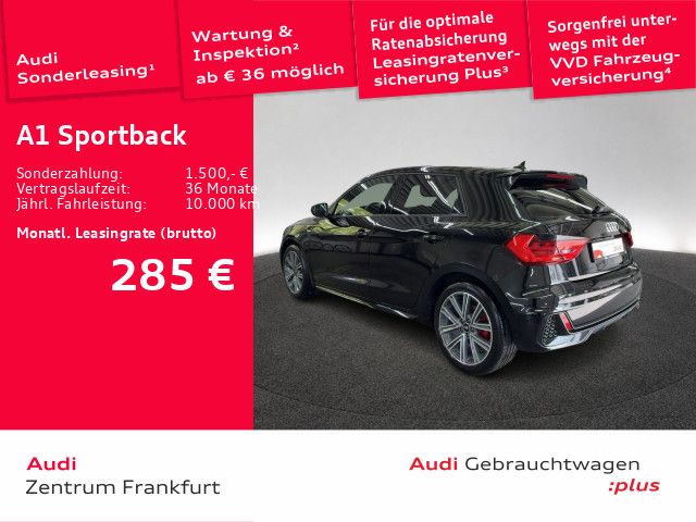 Audi A1 2023 г. Чёрный, пробег 58875 км
