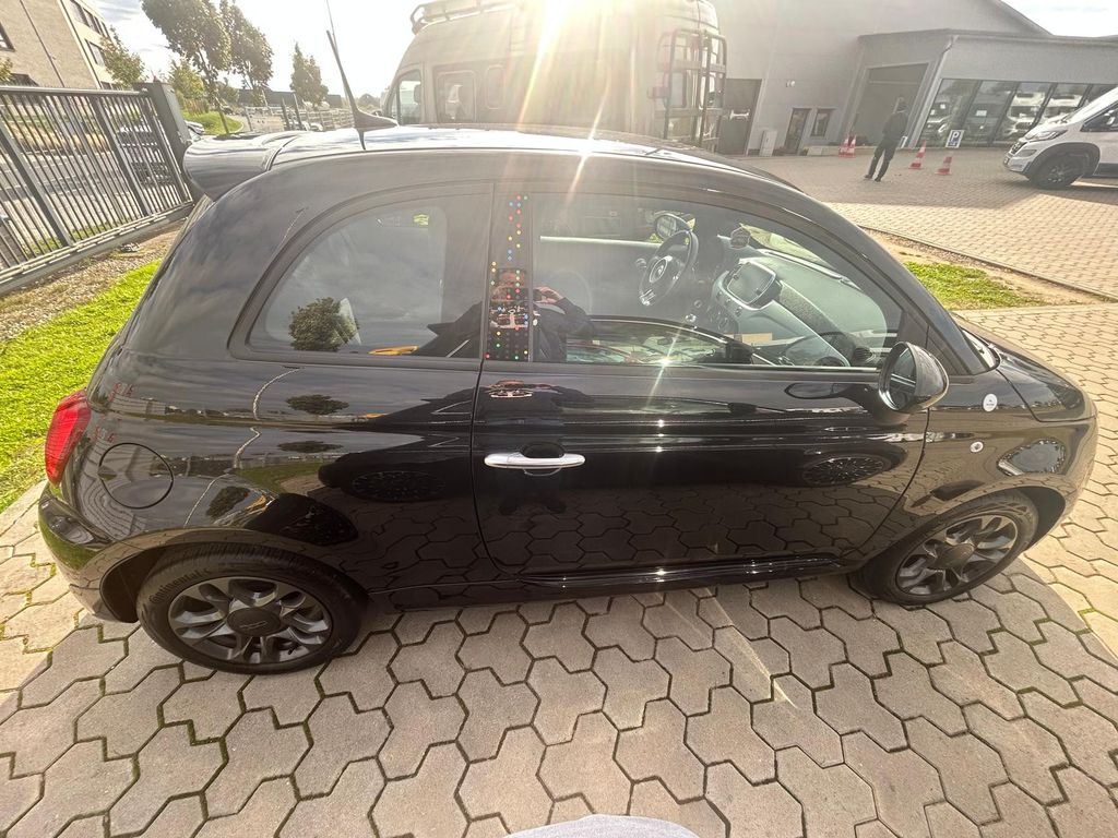 Fiat 500 2021 г. Чёрный, пробег 54069 км