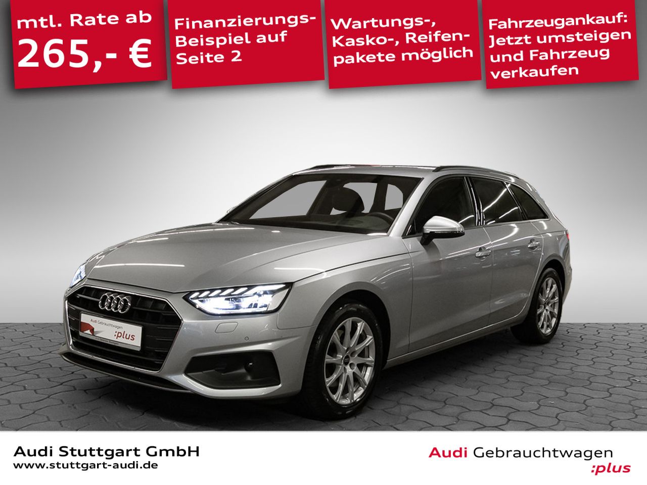 Audi A4 2024 г. Серебристый, пробег 48039 км